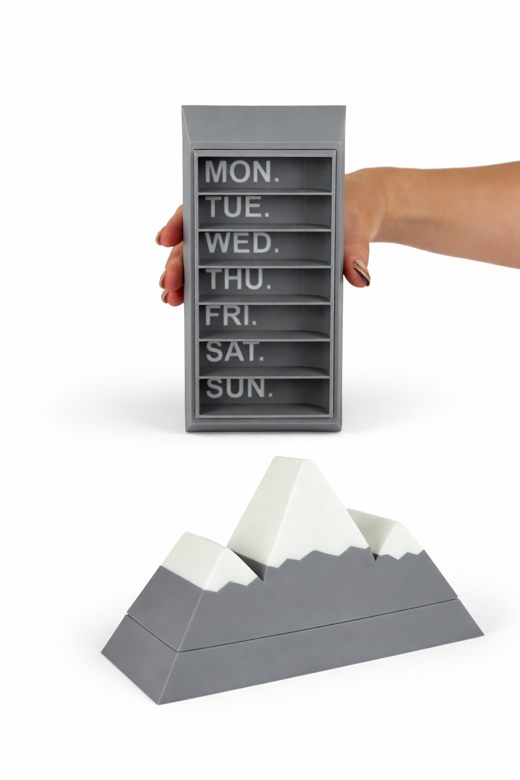 Mountain Pill Organizer: 7-Day Weekly Vitamin Case