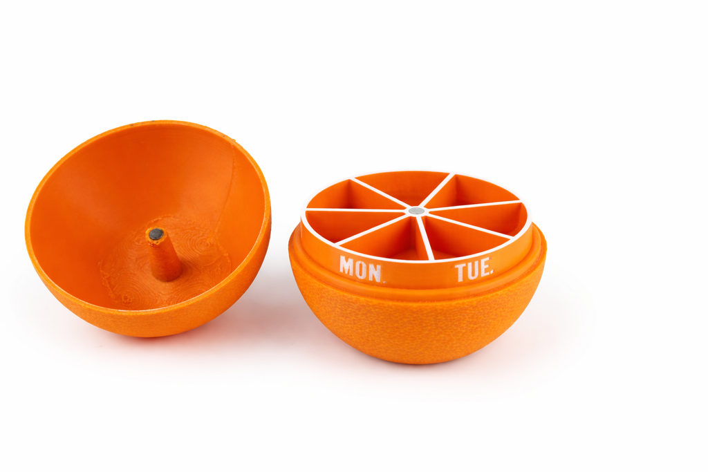 Fruit Pill Organizer - Weighted Weekly Vitamin Case