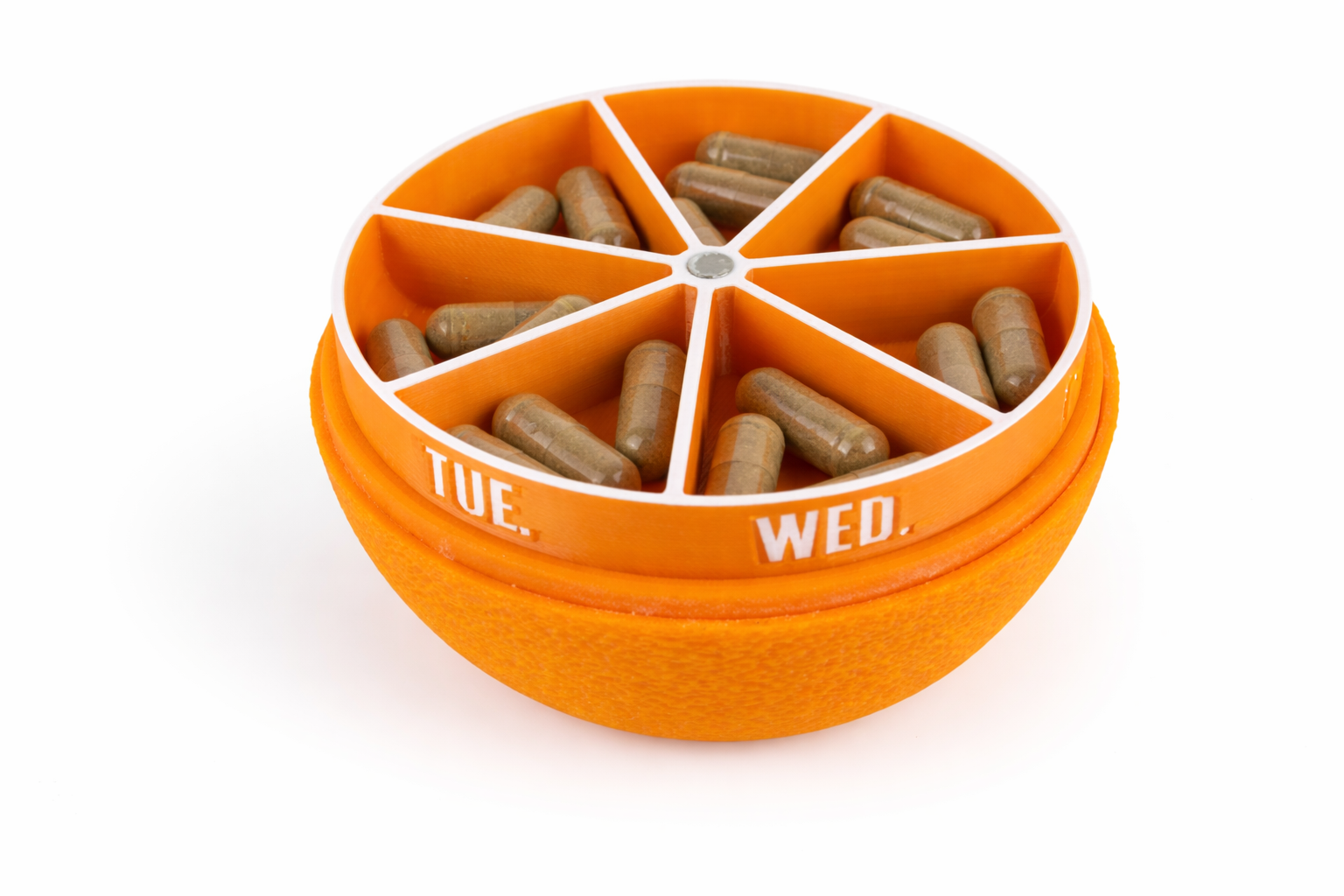 Fruit Pill Organizer - Weighted Weekly Vitamin Case